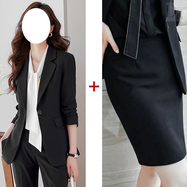 ブラック/スーツ+スカート