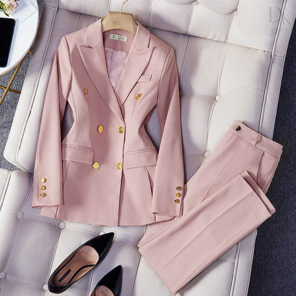 ピンク/スーツ+スラックス